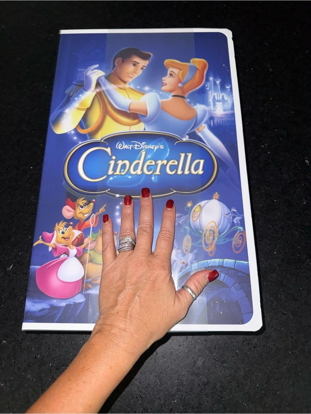 NEW SEALED Disney CINDERELLA VHS Boxed Silk Touch Throw Blanket 50×70